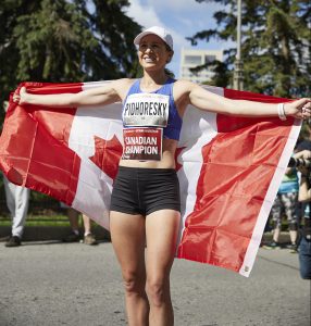 Dayna Pidhoresky was the Canadian Champion at the 2019 Scotiabank Ottawa Marathon