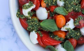 Pesto capese salad